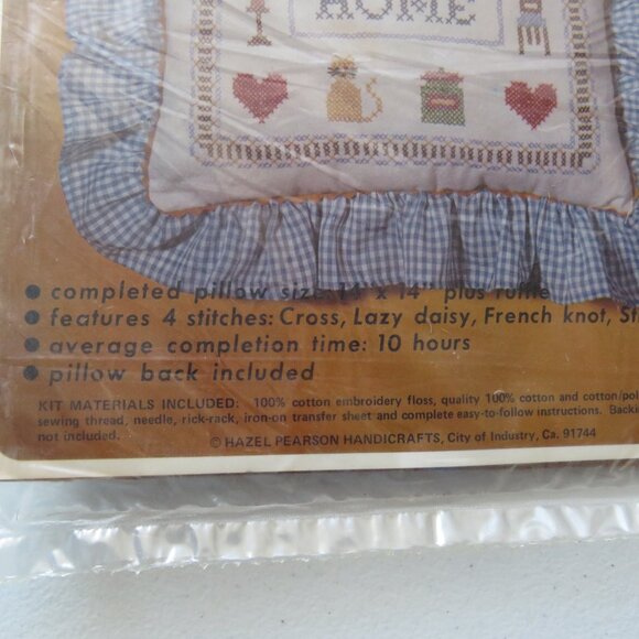 Home Sweet Home Hazel's Needlework Kaboodles Cross Stitch Embroidery Pillow Kit - Picture 5 of 10